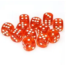 Preporučeni proizvod: Chessex Translucent Orange with White 16mm D6 (12 Dice)