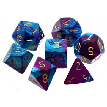 Chessex Gemini Purple Teal with Gold 7- Dice Set - slika proizvoda pod brojem: 1