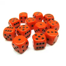 Preporučeni proizvod: Chessex Opaque Orange with Black 16mm D6 Dice Block (12 Dice)
