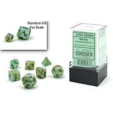 Preporučeni proizvod: Chessex Mini Marble Green with Dark Green 7-Dice Set