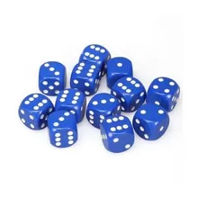Preporučeni proizvod: Chessex Opaque Blue with White 16mm D6 Dice Block (12 Dice)