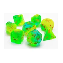 Preporučeni proizvod: Chessex Gemini Luminary Plasma Green- Teal with Orange 7-Dice Set