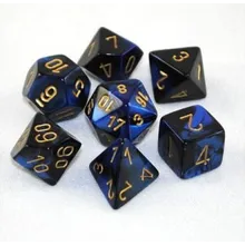 Preporučeni proizvod: Chessex Gemini Black Blue with Gold 7-Dice Set
