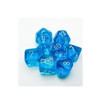 Preporučeni proizvod: Chessex Translucent Tropical Blue with White 7-Dice Set with bonus die (Lab Dice)