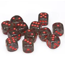 Preporučeni proizvod: Chessex Translucent Smoke with Red 16mm D6 Dice Block (12 Dice)