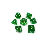 Preporučeni proizvod: Chessex Mini Translucent Green with White 7-Dice Set