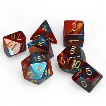 Chessex Gemini Red Teal with Gold - slika proizvoda pod brojem: 1