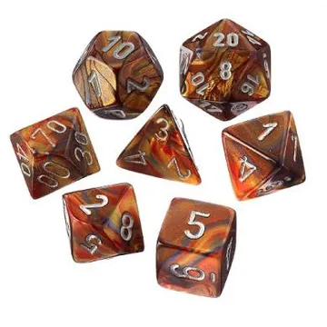 Chessex Lustrous Gold with Silver 7- Dice Set - slika proizvoda pod brojem: 1