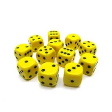 Preporučeni proizvod: Chessex Opaque Yellow with Black 16mm D6 (12 Dice)