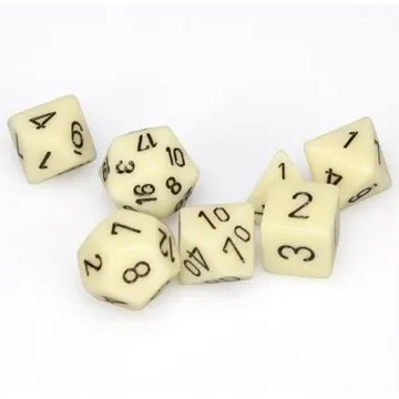 Chessex Opaque Ivory with Black - image of product number: 1