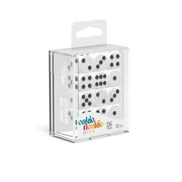 Oakie Doakie D6 x 12 White Dice Set - image of product number: 1