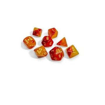 Chessex Gemini Gellow Red with Yellow 7-Dice Set with bonus die (Lab Dice) - slika proizvoda pod brojem: 1