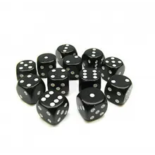 Preporučeni proizvod: Chessex Opaque Black with White 16mm D6 Dice Block (12 Dice)