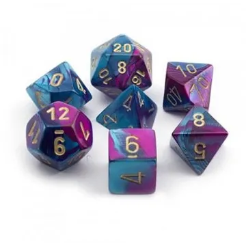 Chessex Gemini Blue Purple with Gold 7-Dice Set - slika proizvoda pod brojem: 1