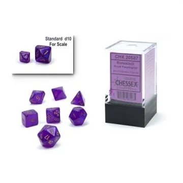 Chessex Mini Borealis Luminary Royal Purple with Gold 7-Dice Set - slika proizvoda pod brojem: 1