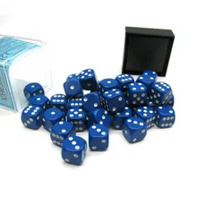 Preporučeni proizvod: Chessex Opaque Blue with White 12mm D6 Dice Blocks (36 Dice)