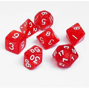 Pearl Dice Set - Red with White - Kaissa - image of product number: 1