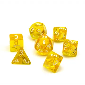 Chessex Translucent Yellow with White - slika proizvoda pod brojem: 1