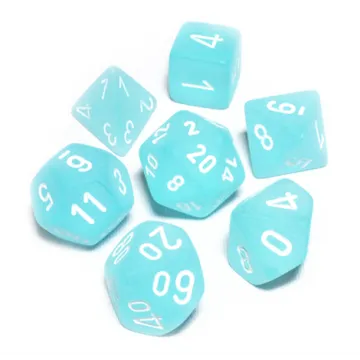 Chessex Frosted Teal with White - image of product number: 1