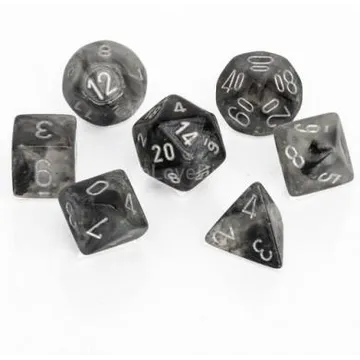 Chessex Borealis Smoke with Silver 7-Dice Set - slika proizvoda pod brojem: 1