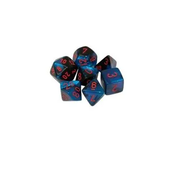 Chessex Mini Gemini Black Starlight with Red 7-Dice Set - slika proizvoda pod brojem: 1