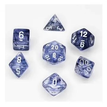 Chessex Nebula Black with White 7-Dice Set - slika proizvoda pod brojem: 1