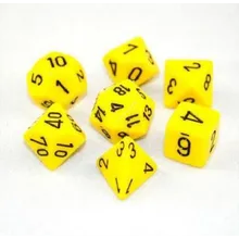 Preporučeni proizvod: Chessex Opaque Yellow with Black 7-Dice Set