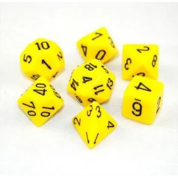 Chessex Opaque Yellow with Black 7-Dice Set - slika proizvoda pod brojem: 1