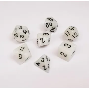 Pearl Dice Set - White with Black - Kaissa - slika proizvoda pod brojem: 1