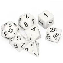 Preporučeni proizvod: Chessex Opaque White with Black 7-Dice Set