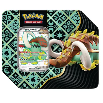 Pokemon SV4.5 Paldean Fates 5-Booster Tin Great Tusk EX - image of product number: 1