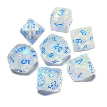 Chessex Borealis Icicle with Light Blue 7- Dice Set - slika proizvoda pod brojem: 1