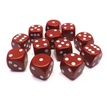 Preporučeni proizvod: Chessex Opaque Red with White 16mm D6 Dice Block (12 Dice)