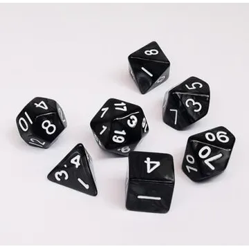 Pearl Dice Set - Black with White - Kaissa - slika proizvoda pod brojem: 1