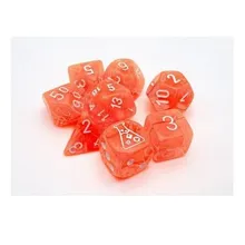 Preporučeni proizvod: Chessex Translucent Neon Orange with White 7-Dice Set with bonus die (Lab Dice)