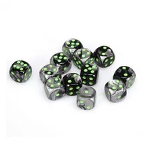 Preporučeni proizvod: Chessex Gemini Black Grey with Green 16mm D6 (12 Dice)