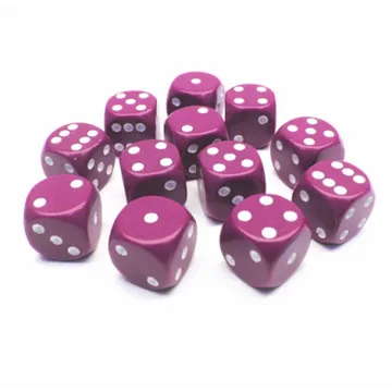 Chessex Opaque Light Purple with White 16mm D6 Dice Block (12 Dice) - slika proizvoda pod brojem: 1